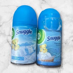 2 AirWick SNUGGLE FRESH LINEN Freshmatic‎ Ultra Spray Refills Air Wick Glade